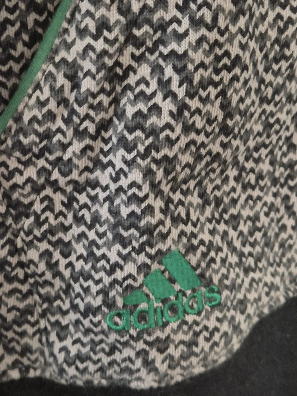 adidas Gray & Green Celtics Pullover Hoodie